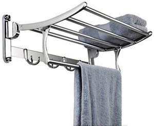 PLANET Classic Stainless Steel Folding Towel Rack (24 Inches) Silver ...