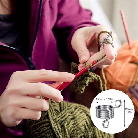 PAGOW 8PCS Knitting Crochet Loop Ring, Crochet Ring India | Ubuy