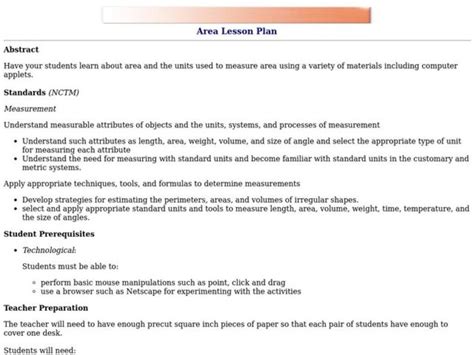 Image result for Learning Area in Lesson Plan Example