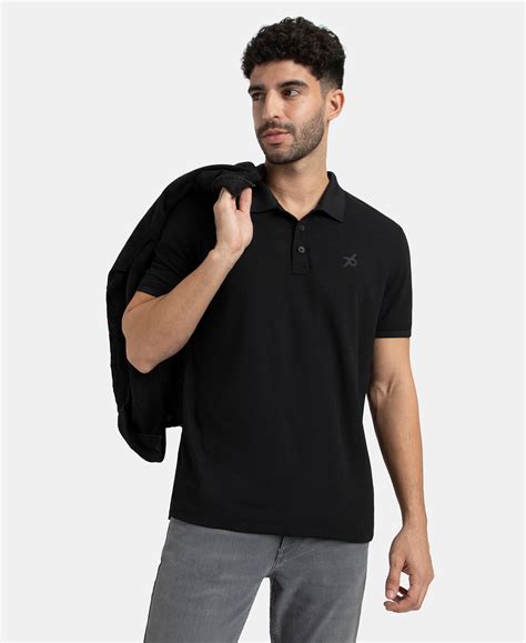 Buy Pack of 2 Microfiber Fabric Solid Half Sleeve Polo T-Shirt with ...