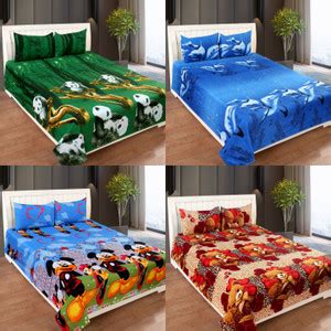 aniket 244 TC Polycotton Double Cartoon Flat Bedsheet - Buy aniket 244 ...