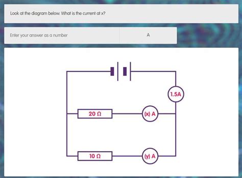 Look at the diagram below. What is the current at x? - Brainly.in