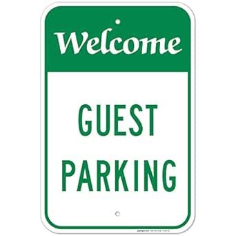 Guest Parking Sign, No Parking Sign, Large 12x18 Rust Free .63 Aluminum ...