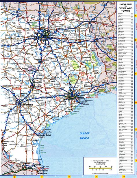 Map of Texas roads and highways. Free printable road map of Texas