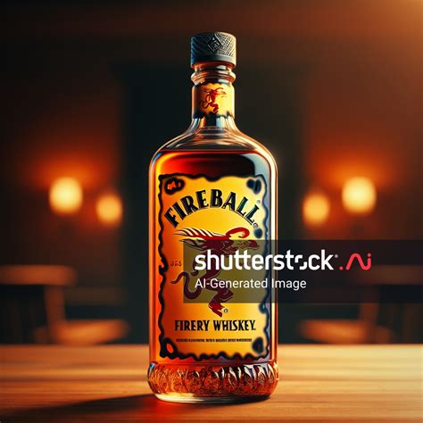 Fireball Whiskey Bottle AI-generated image 2468189711 | Shutterstock