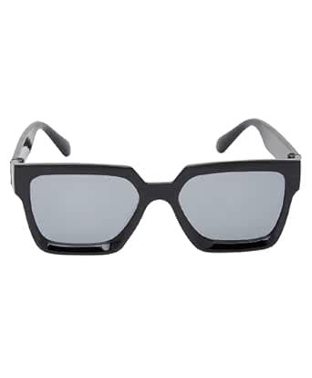 Buy luella Unisex Square Sunglasses Black Frame & Lens (Free Size)-Pack ...