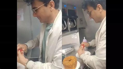 Chef Vikas Khanna Decorates Cake For Retiring Air India Crew Member In ...