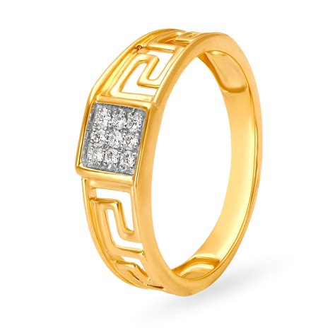 Labyrinthine 18 Karat Yellow Gold And Diamond Finger Ring