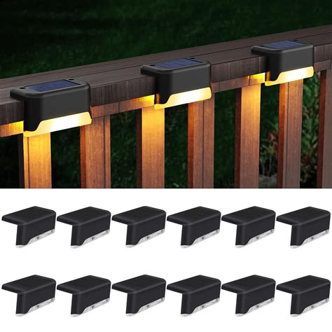 BEEPRINCESS Solar Deck Lights, 12 Pack LED, Waterproof, for Outdoor ...