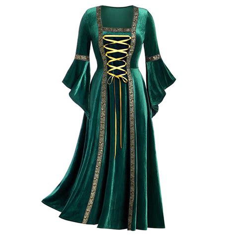 Buy Women's Medieval Dress Cosplay Costume Renaissance Victorian Long ...