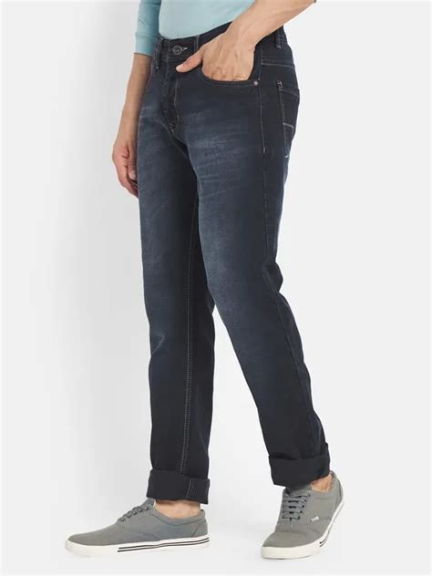 Octave Men Grey Straight Fit Stretchable Jeans