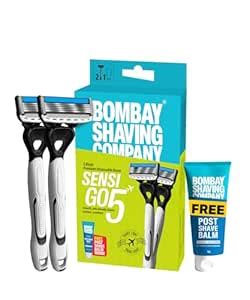 Bombay Shaving Company Sensi Go5 Premium 5-Blade Disposable Razor with ...