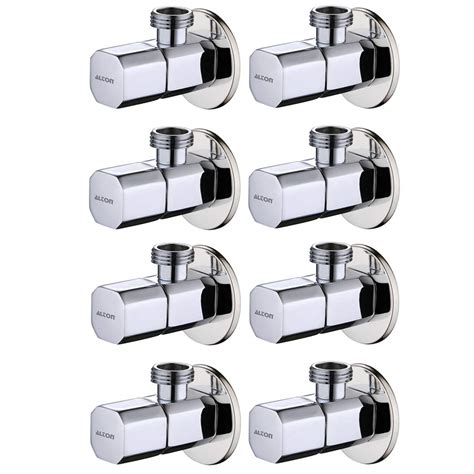 ALTON ALD562 Brass Angle Valve With Wall Flange, Chrome (8-Piece Set ...