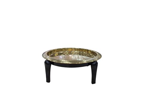 PVD Gold Finish Salad Tray with Bone Leg Stand, 13", Buffet Supplies ...