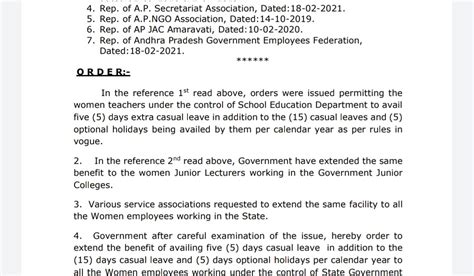 Extension of five (5) days additional casual leave facility to all the ...