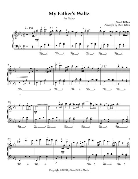 My Father's Waltz by Shari Tallon Sheet Music for Piano Solo at Sheet ...