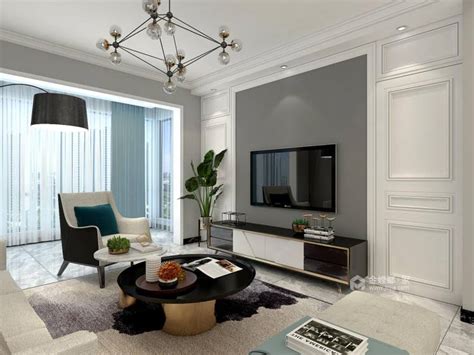 小户型现代简约客厅 让黑白灰精彩你的家 - 灰色系列-上海装潢网