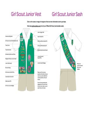 Fillable Online girlscouts Girl Scout Junior Vest Fax Email Print ...
