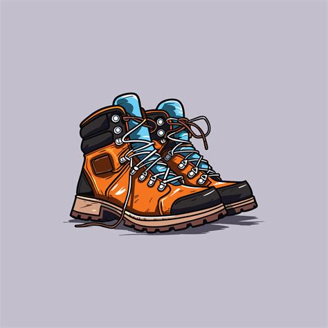 hiking boots vector clip art illustration 28230220 Vector Art at Vecteezy