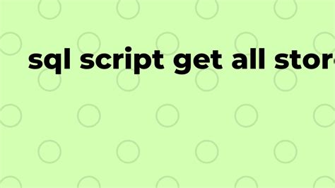 How to Get SQL Database Script 的图像结果