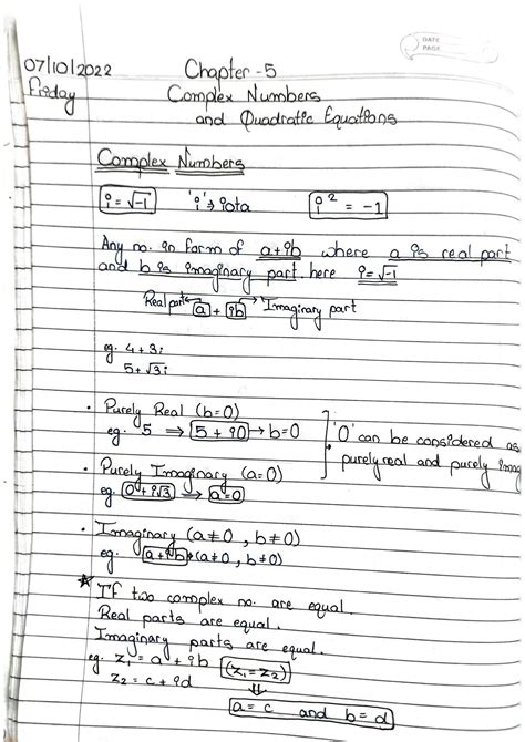 Image result for Complex Numbers Class 11Notes