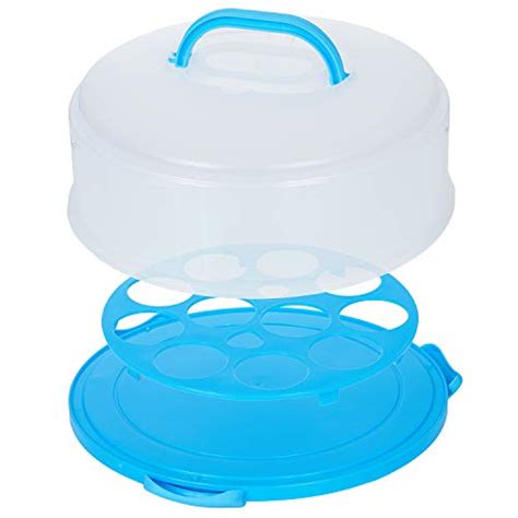 Plastic Cake Carrier Cover Container + Cupcake Holder – Expands ...