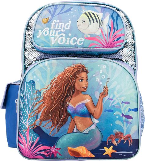Amazon.com | DISNEY The Little Mermaid Movie Backpack, Girls Bookbag ...