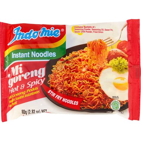 Indomie Instant Noodles Hot & Spicy Mi Goreng 80g | Woolworths