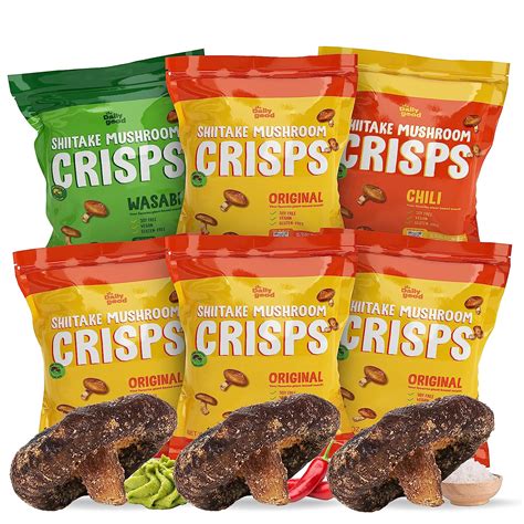 Amazon.com: The Daily Good Shiitake Mushroom Crisps - Crunchy ...