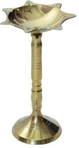 Shiv emporium Pure Brass Puja Diya Stand,Lamp for Pooja Room Perfectly ...