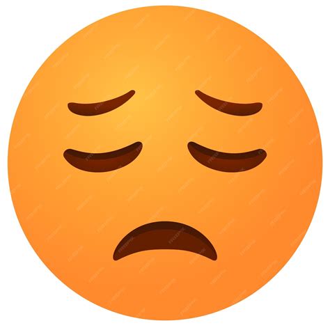 Premium Vector | Emoji disappointed face vector illustration