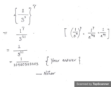 solve please fast(1/3³)^7 - Brainly.in