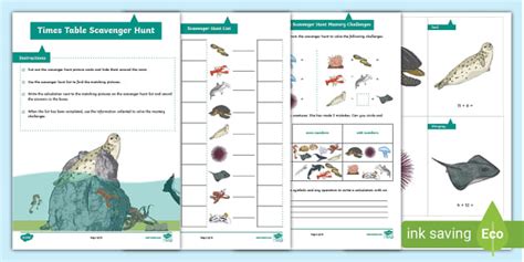 👉 Times Table Scavenger Hunt