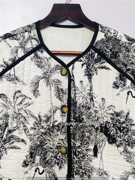 Buy Vintage Reversible Flower Quilted Jacket, Winter Fashion, Women ...