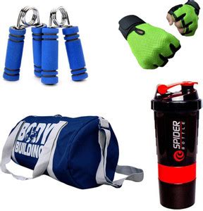 Rocket Sales Combo Of BodyBuilding (Blue) Gym Bag, Gloves (Green ...