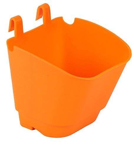 CAPPL Plastic Vertical Garden Wall Hanging Pot, Orange Color (Pack of ...