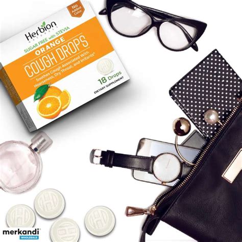 Herbion Naturals sugar-free cough lozenges with natural orange flavour ...