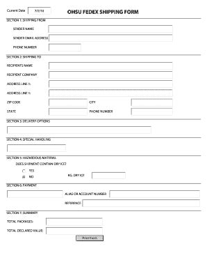 Image result for FedEx Shipping Request Form