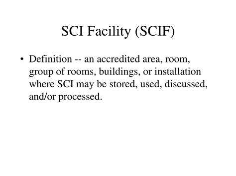 PPT - Sensitive Compartmented Information Facilities (SCIF) PowerPoint ...