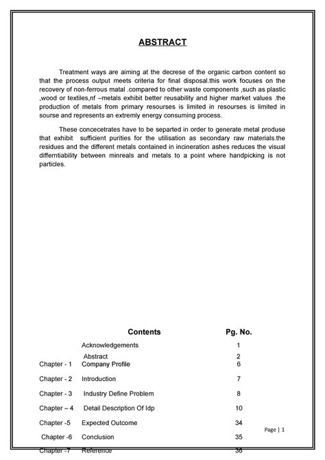 Project Report on Magnetic Separator - ABSTRACT Treatment ways are ...