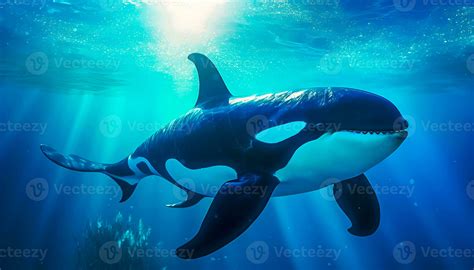 Killer Whale Under The Sea