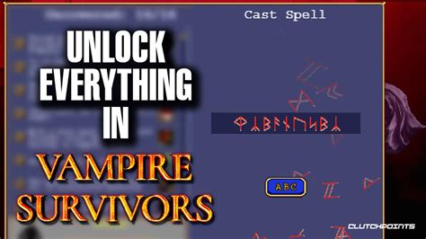 Vampire Survivors - All Secret Spells and Cheat Codes Guide
