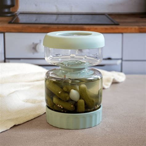 Glass Pickle Jar with Separator