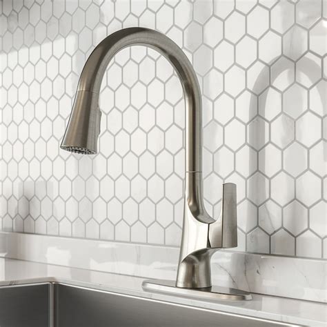 Pfister Norden Stainless Steel Single Handle Deck-mount Kitchen Faucet ...