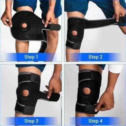 SERCUI BLACK- Knee Cap Injury Recovery with Adjustable Strapping Knee ...