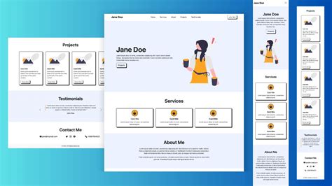 HTML CSS Bootstrap Portfolio 的图像结果