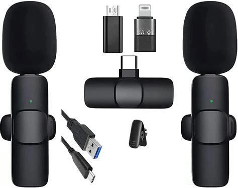 Nik case Dual Receivers (2-Mics, 1 Input) Wireless Collar Microphone ...