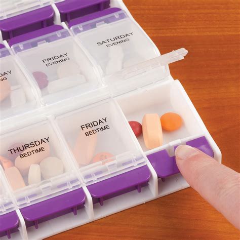 Oversized Easy Open Weekly Pill Organizer - Easy Comforts