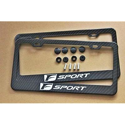 Buy Armertek F-Sport Logo Carbon Fiber-Look License Plate Frame Cover ...
