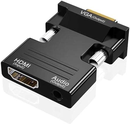 BKC HDMI to VGA Converter with 3.5mm Audio Output, 1080p Video Adapter ...
